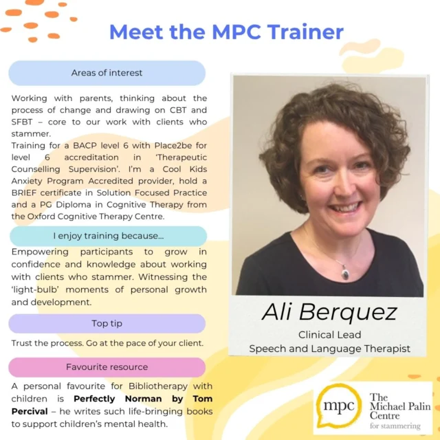 Meet the wonderful Ali! Many families, therapists, students and team members have benefitted from Ali's expertise, experience and passion for the amazing work she does. 
We could all learn from Ali's top tip - trust the process. Go at the pace of your client.